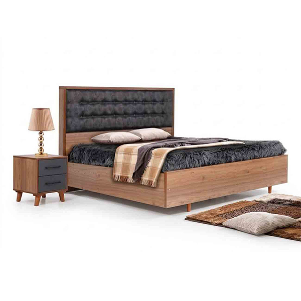 تخت دو نفره چوبی یونیک TD  3012